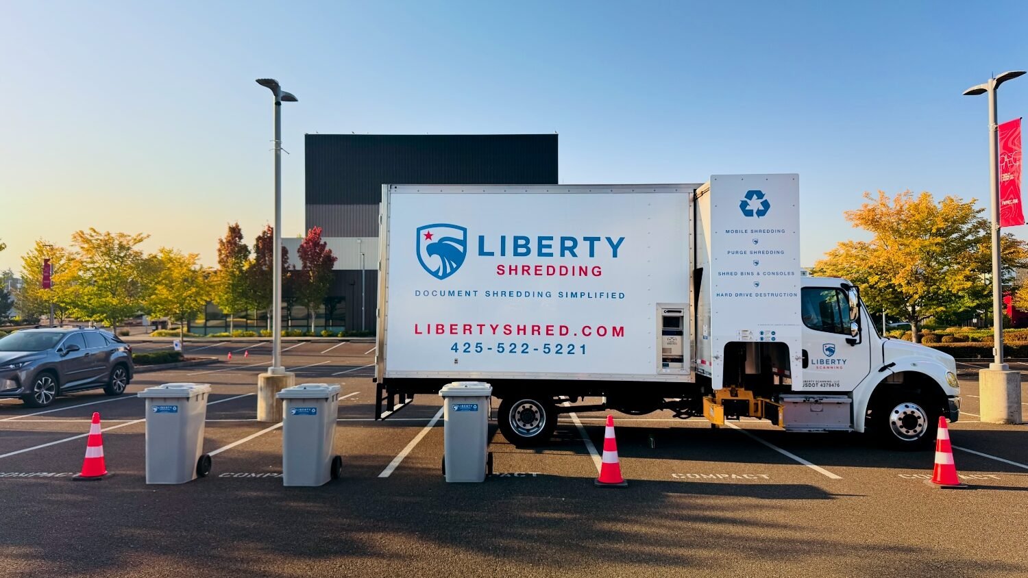 shred truck ready for event