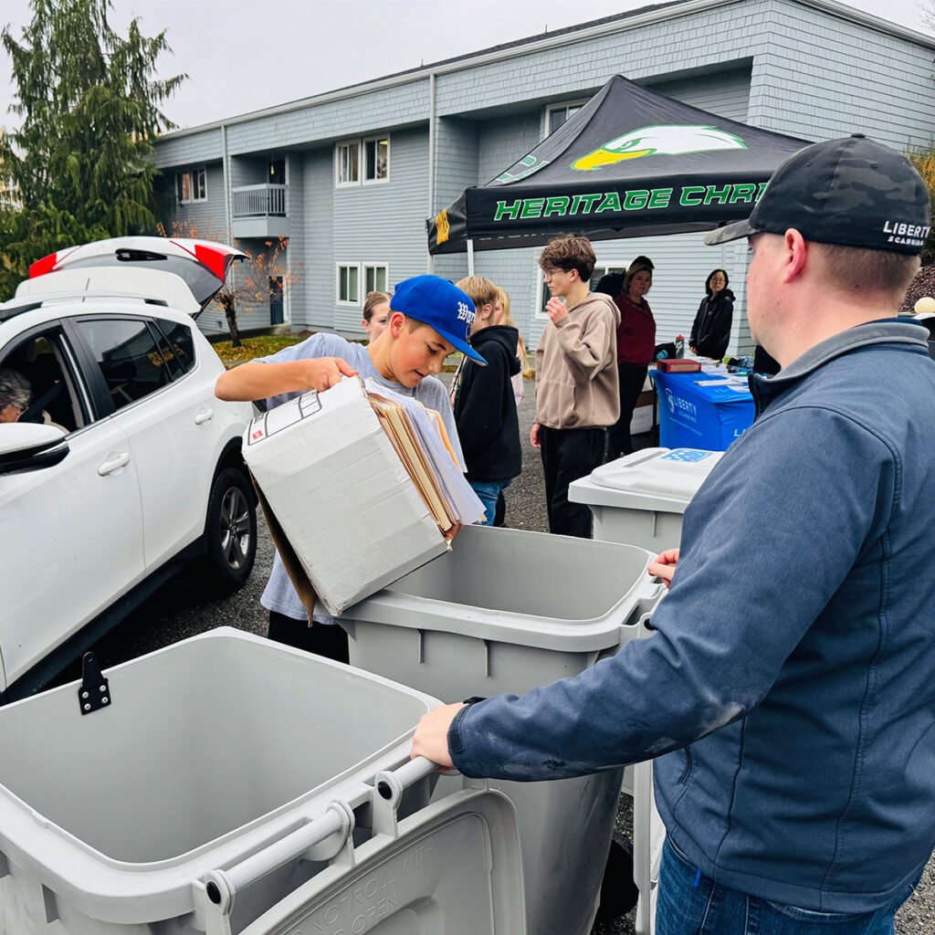 shredding at shred event